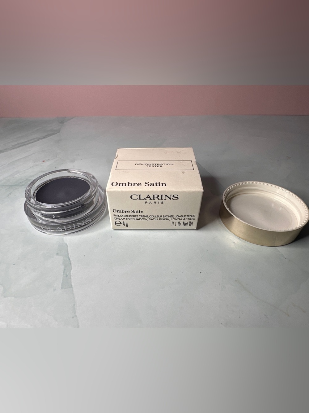 Clarins Ombre Satin Cream Eyeshadow - Deep blue